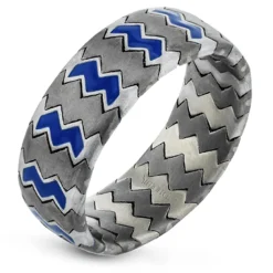 Simon G. Men's Titanium Ring In 14k Gold Hot