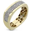 Simon G. Men's Wedding Band in 14k Gold with Diamonds Clearance