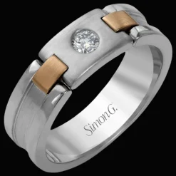 Simon G. Men's Wedding Band In 14k Or 18k Gold With Diamonds Sale