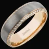 Simon G. Men's Wedding Band in 14k or 18k Gold with Diamonds New