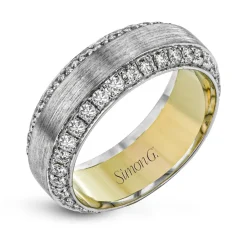 Simon G. Men's Wedding Band In 14k Or 18k Gold With Diamonds Clearance