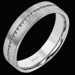 Simon G. Men's Wedding Band In 14k Or 18k Gold With Diamonds Hot