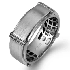 Simon G. Men's Wedding Band In 14k Or 18k Gold with Diamonds Best