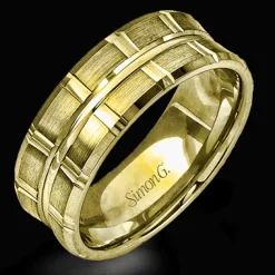 Simon G. Men's Wedding Band In 14k Or 18k Gold New