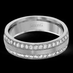 Simon G. Men's Wedding Band In 14k Or 18k Gold With Diamonds Sale