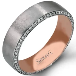 Simon G. Men's Wedding Band In 14k Or 18k Gold With Diamonds Online