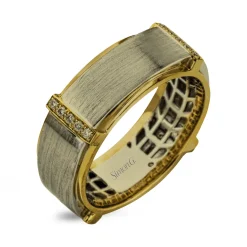 Simon G. Men's Wedding Band In 14k Or 18k Gold with Diamonds Best