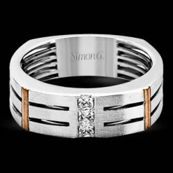 Simon G. Men's Wedding Band In 14k Or 18k Gold with Diamonds Hot