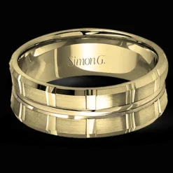 Simon G. Men's Wedding Band In 14k Or 18k Gold New