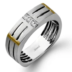 Simon G. Men's Wedding Band In 14k Or 18k Gold with Diamonds Hot