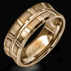 Simon G. Men's Wedding Band In 14k Or 18k Gold New
