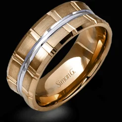 Simon G. Men's Wedding Band In 14k Or 18k Gold New