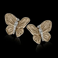 Simon G. Monarch Butterfly Earrings in 18k Gold with Diamonds Online