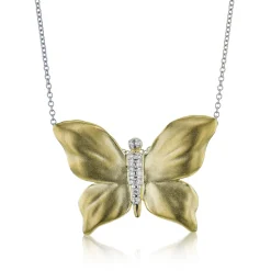 Simon G. Monarch Butterfly Pendant Necklace in 18k Gold with Diamonds Best
