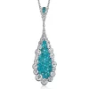 Simon G. Paraiba Pendant Necklace in 18k Gold with Diamonds Sale