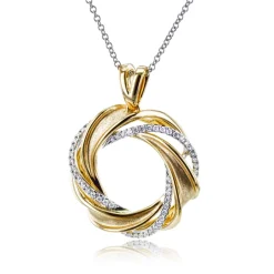 Simon G. Pendant Necklace in 18k Gold with Diamonds Hot