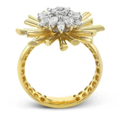 Simon G. Radiance Fashion Ring In 18k Gold With Diamonds New