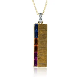Simon G. Rainbow Pendant in 18k Gold with Diamonds Hot