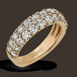 Simon G. Simon-Set Anniversary Ring In 18k Gold With Diamonds Fashion