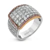 Simon G. Simon-Set Fashion Ring In 18k Gold With Diamonds New