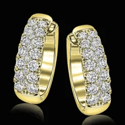 Simon G. Simon-set Hoop Earrings in 18k Gold with Diamonds Outlet