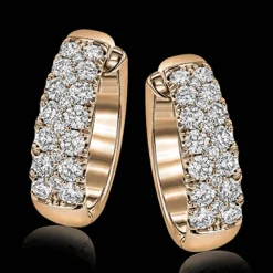 Simon G. Simon-set Hoop Earrings in 18k Gold with Diamonds Outlet