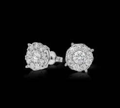 Simon G. Stud Earrings (9.50mm) in 18k Gold with Diamonds Online