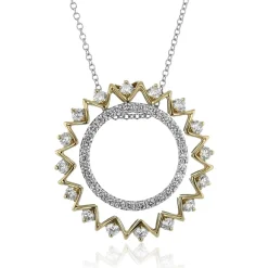Simon G. Sun Medallion Pendant Necklace in 18k Gold with Diamonds Online
