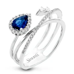 Simon G. Tempera Color Gemstone Ring In 18k Gold With Diamonds Hot