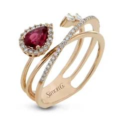 Simon G. Tempera Color Gemstone Ring In 18k Gold With Diamonds Hot