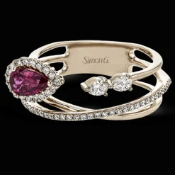 Simon G. Tempera Color Gemstone Ring In 18k Gold With Diamonds Hot