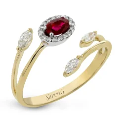 Simon G. Tempera Color Gemstone Ring In 18k Gold With Diamonds Best