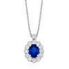 Simon G. Tempera Sapphire Pendant Necklace in 18k Gold with Diamonds New