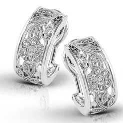 Simon G. Trellis Earrings in 18k Gold with Diamonds Discount