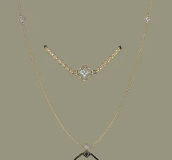 Simon G. Trellis Necklace in 18k Gold with Diamonds Fashion